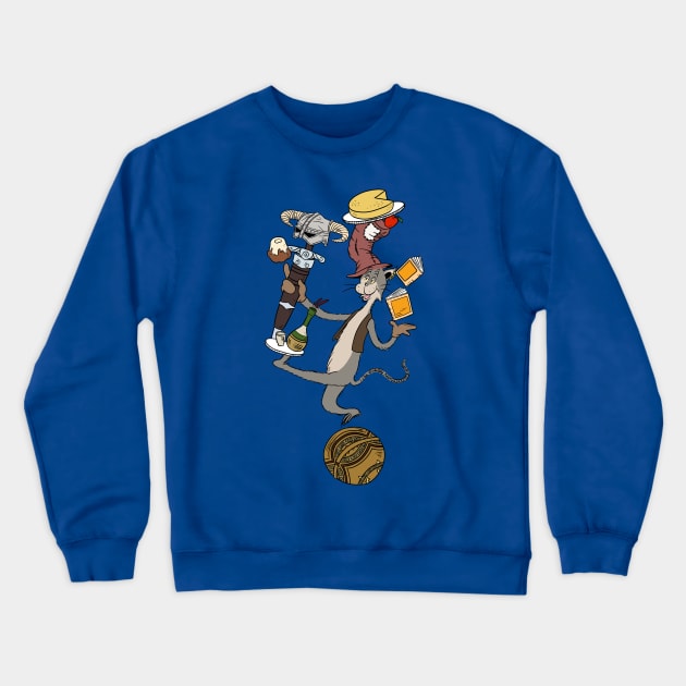 The Khajiit In The Hat Crewneck Sweatshirt by CHILLFORTRESS